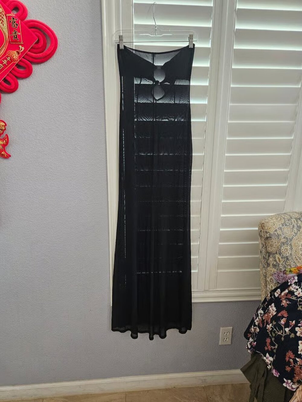 Silhouette maxi sheer dress size small